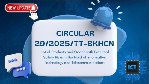 Thông tư 29/2025/TT-BKHCN Quy Định Danh Mục Sản Phẩm, Hàng Hóa Có Khả Năng Gây Mất An Toàn Lĩnh Vực Công Nghệ Thông Tin Và Viễn Thông
